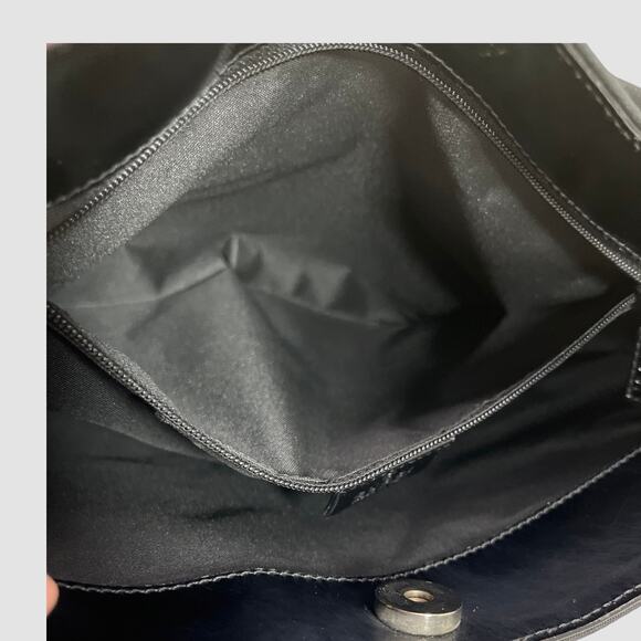 Gucci GG Jacquard Shoulder Bag Black Silver Hardware COA Leather Trim - Picture 9 of 16